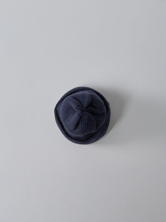 Short Watch Cap in British Wool - Navy