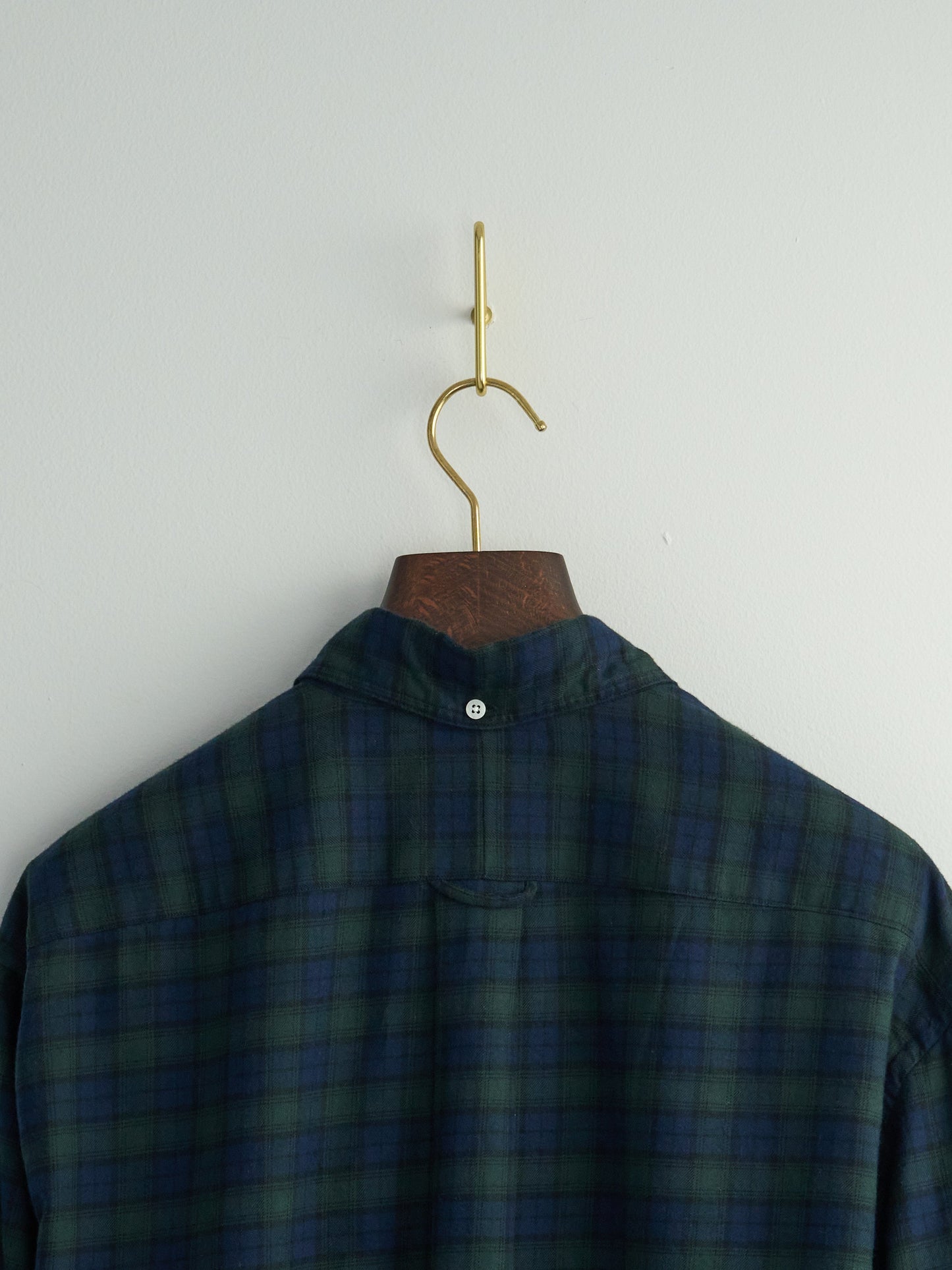 Brushed Cotton Blackwatch Check Button Down Shirt