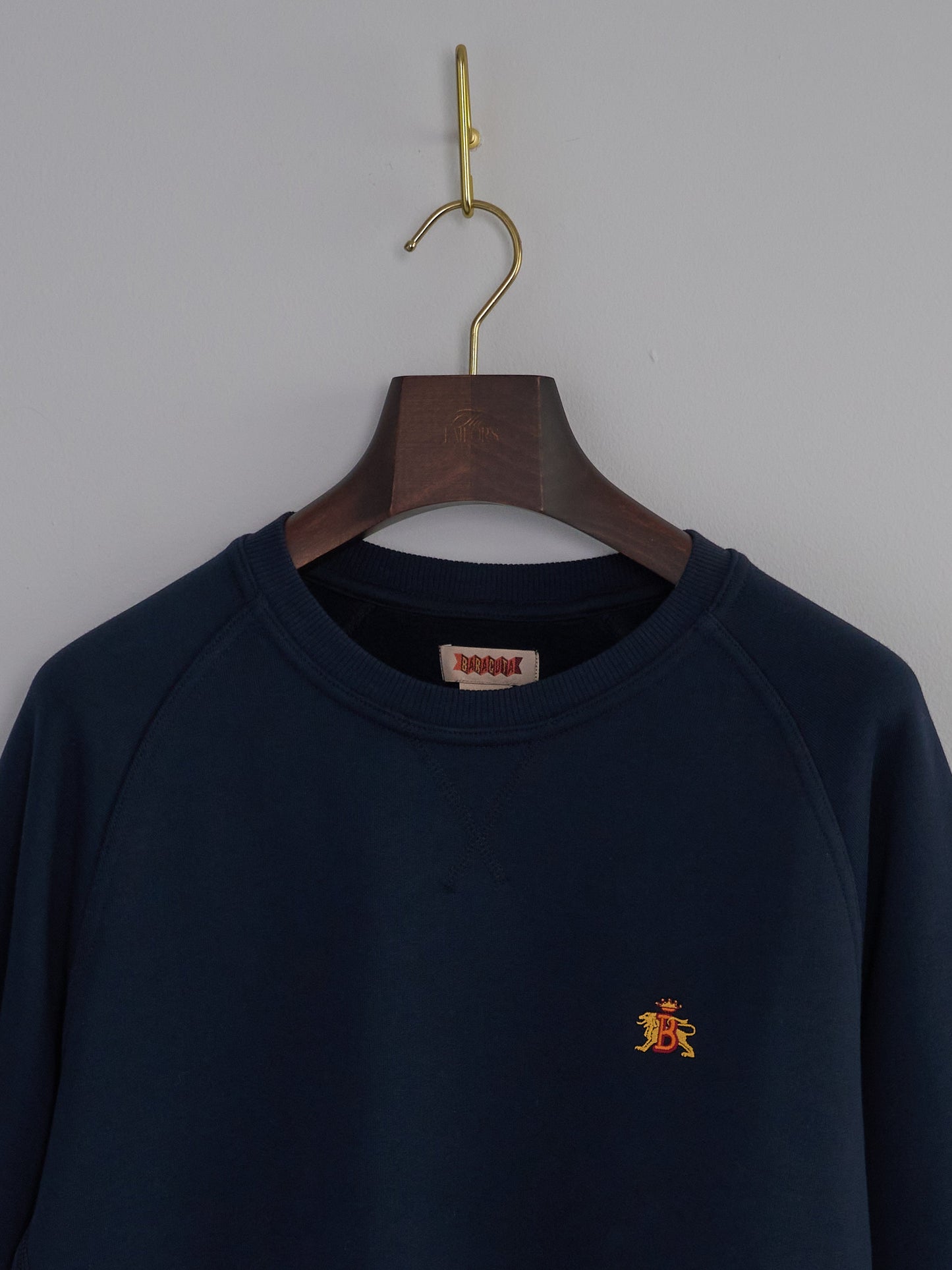 Baracuta Logo Crew Neck - Navy