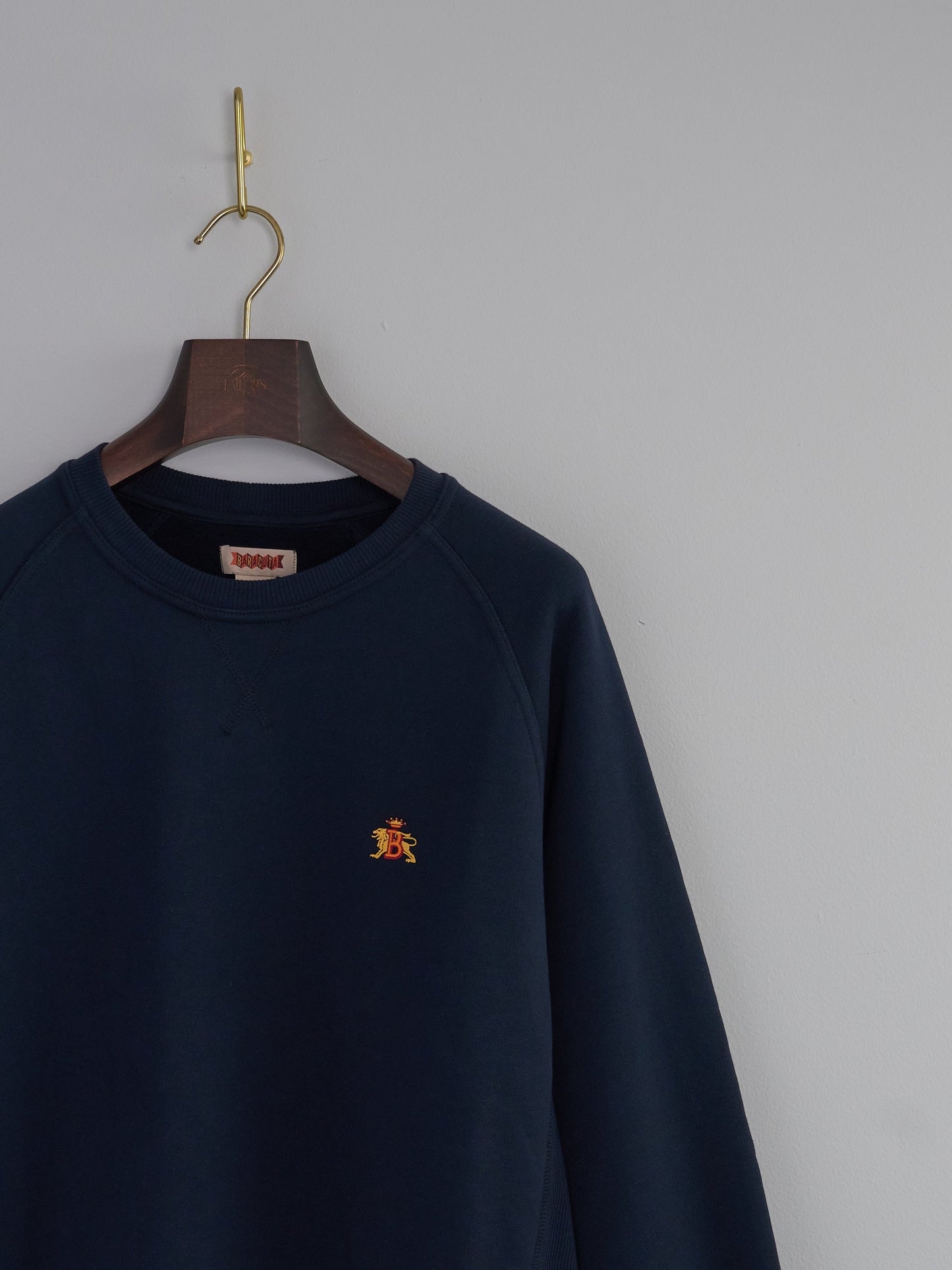 Baracuta Logo Crew Neck - Navy