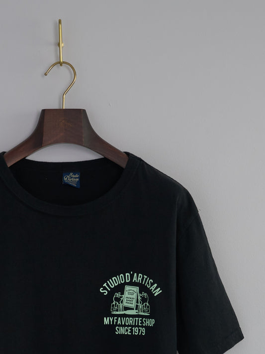 U.S.A. Cotton Print T-shirt (8143A) - Black