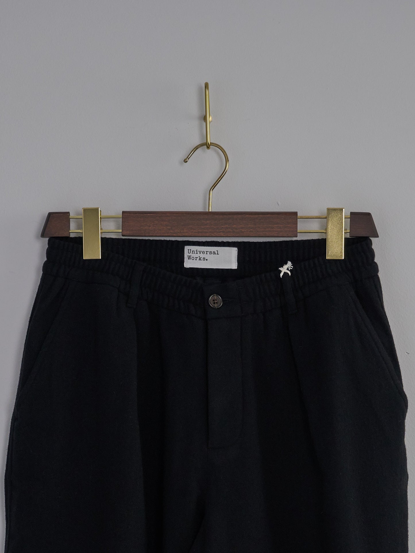 Oxford Pant in Black Recycled Soft Wool