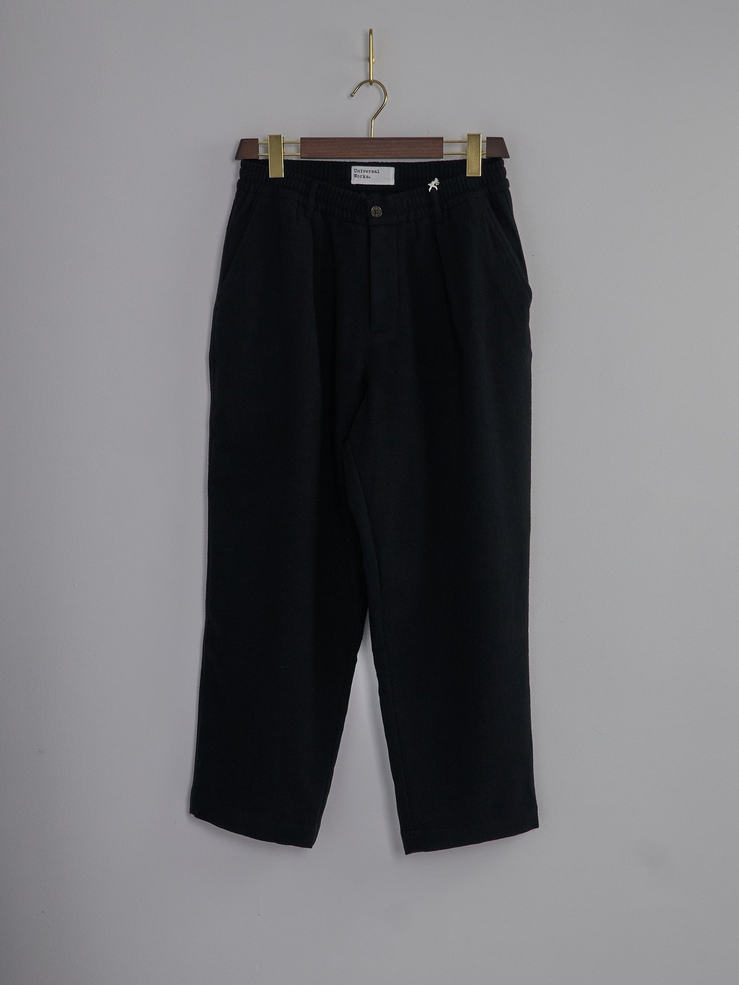 Oxford Pant in Black Recycled Soft Wool