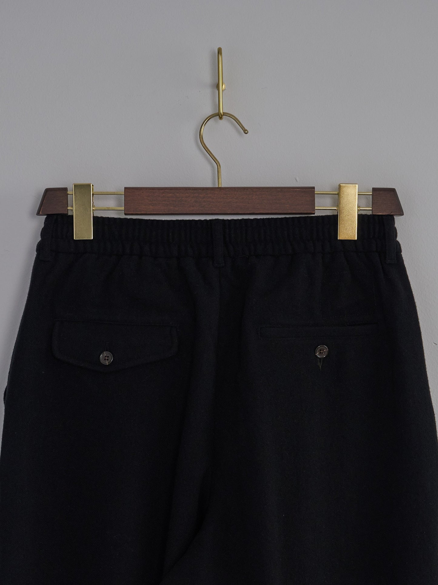 Oxford Pant in Black Recycled Soft Wool