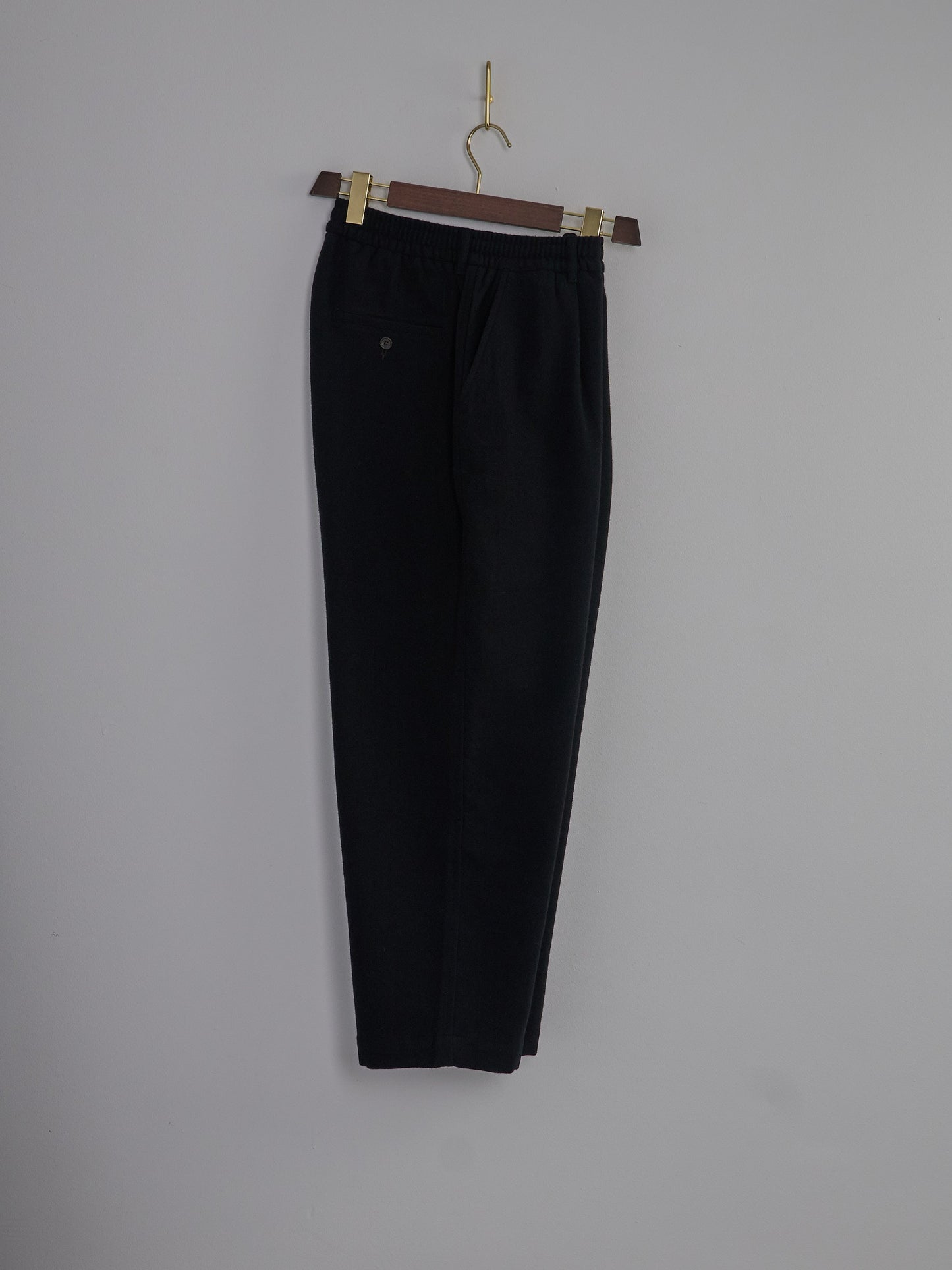 Oxford Pant in Black Recycled Soft Wool
