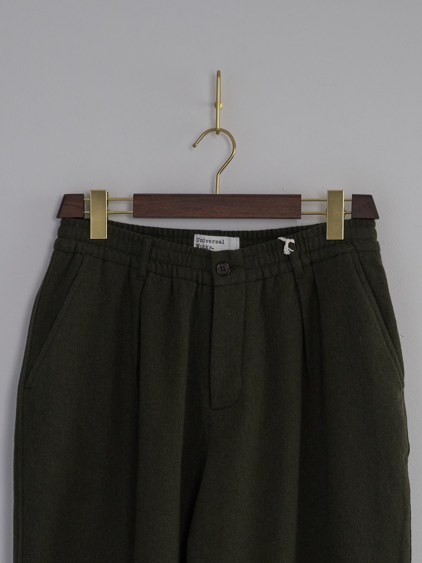 Oxford Pant in Olive Recycled Soft Wool