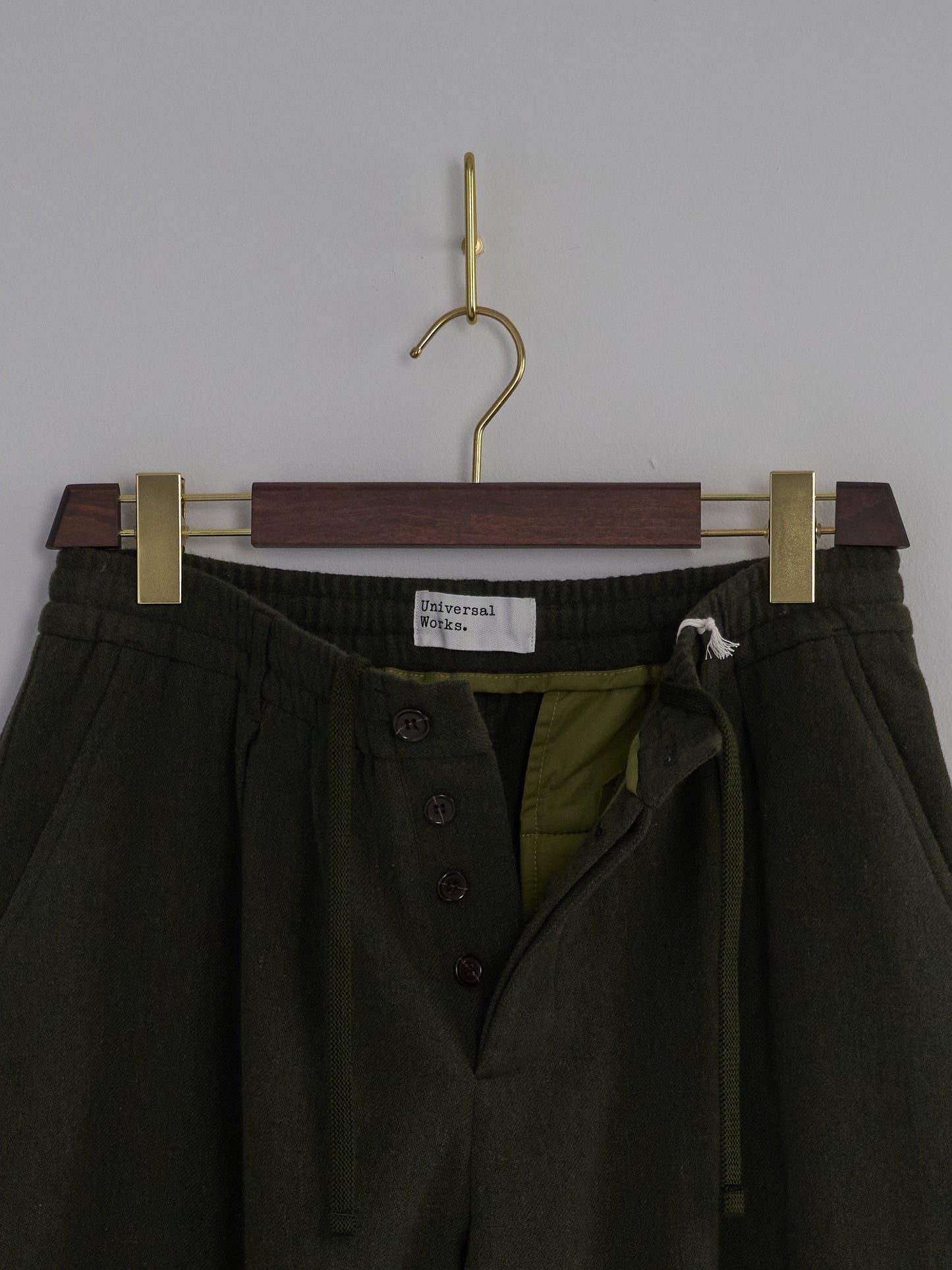 Oxford Pant in Olive Recycled Soft Wool