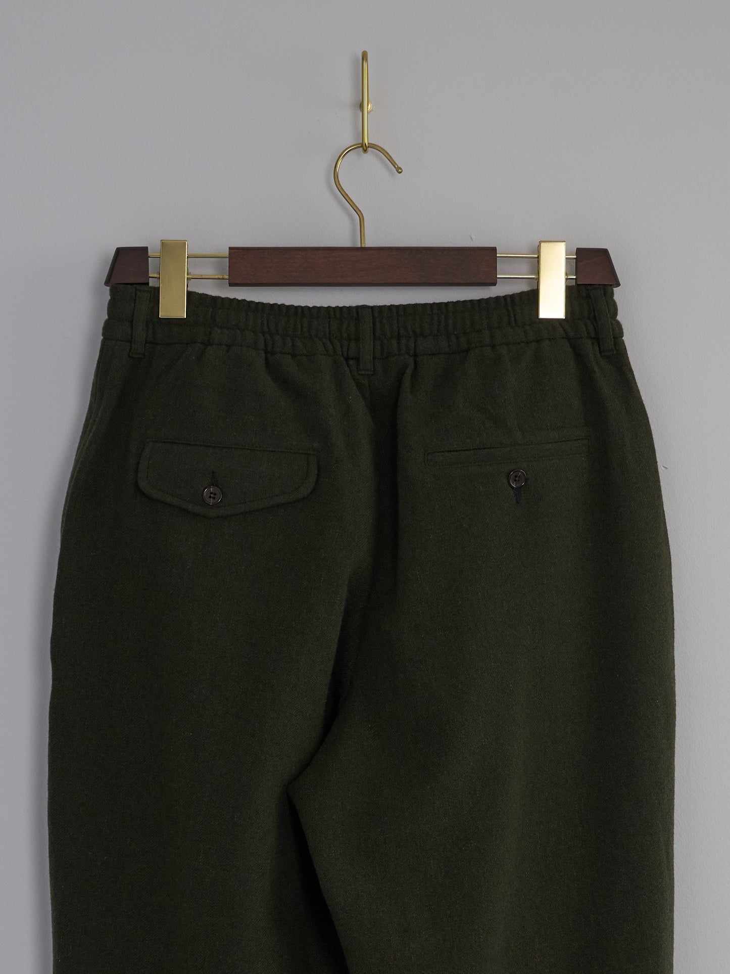 Oxford Pant in Olive Recycled Soft Wool