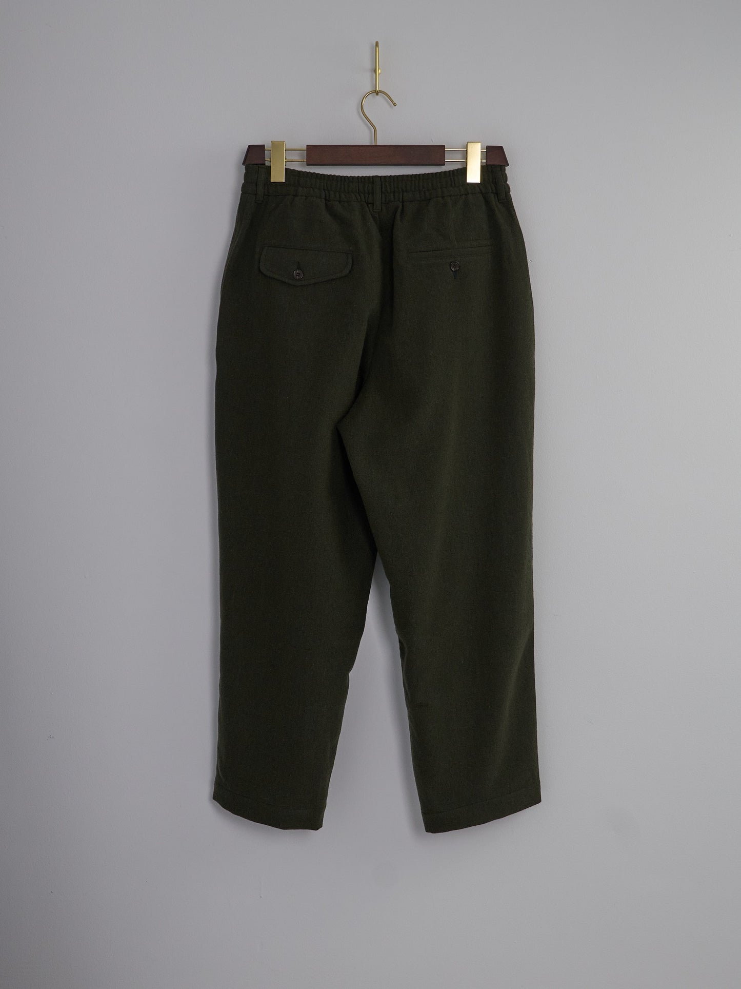 Oxford Pant in Olive Recycled Soft Wool