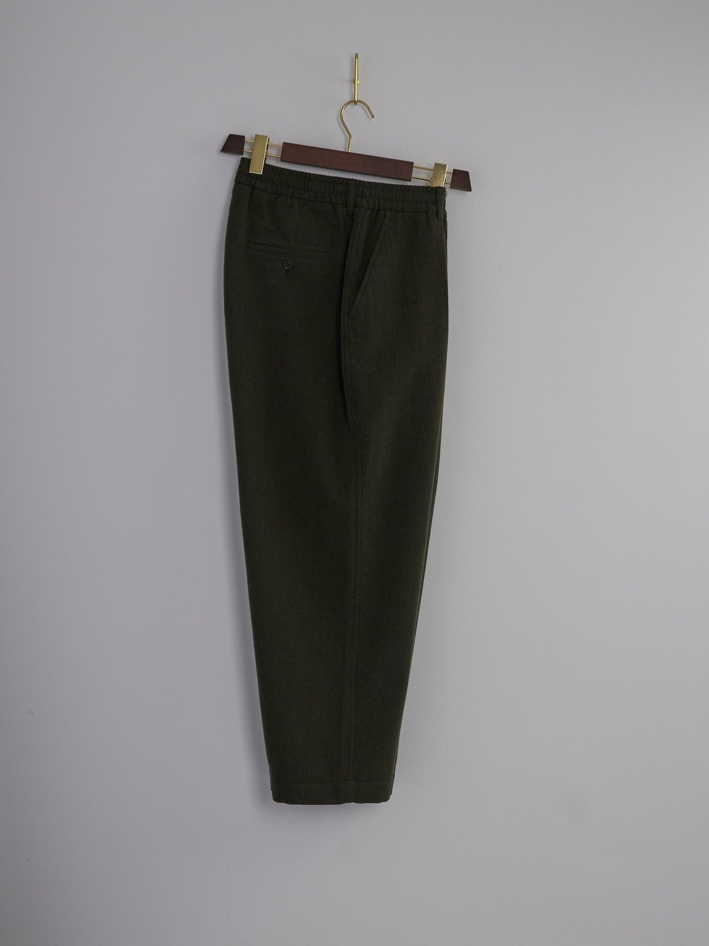 Oxford Pant in Olive Recycled Soft Wool