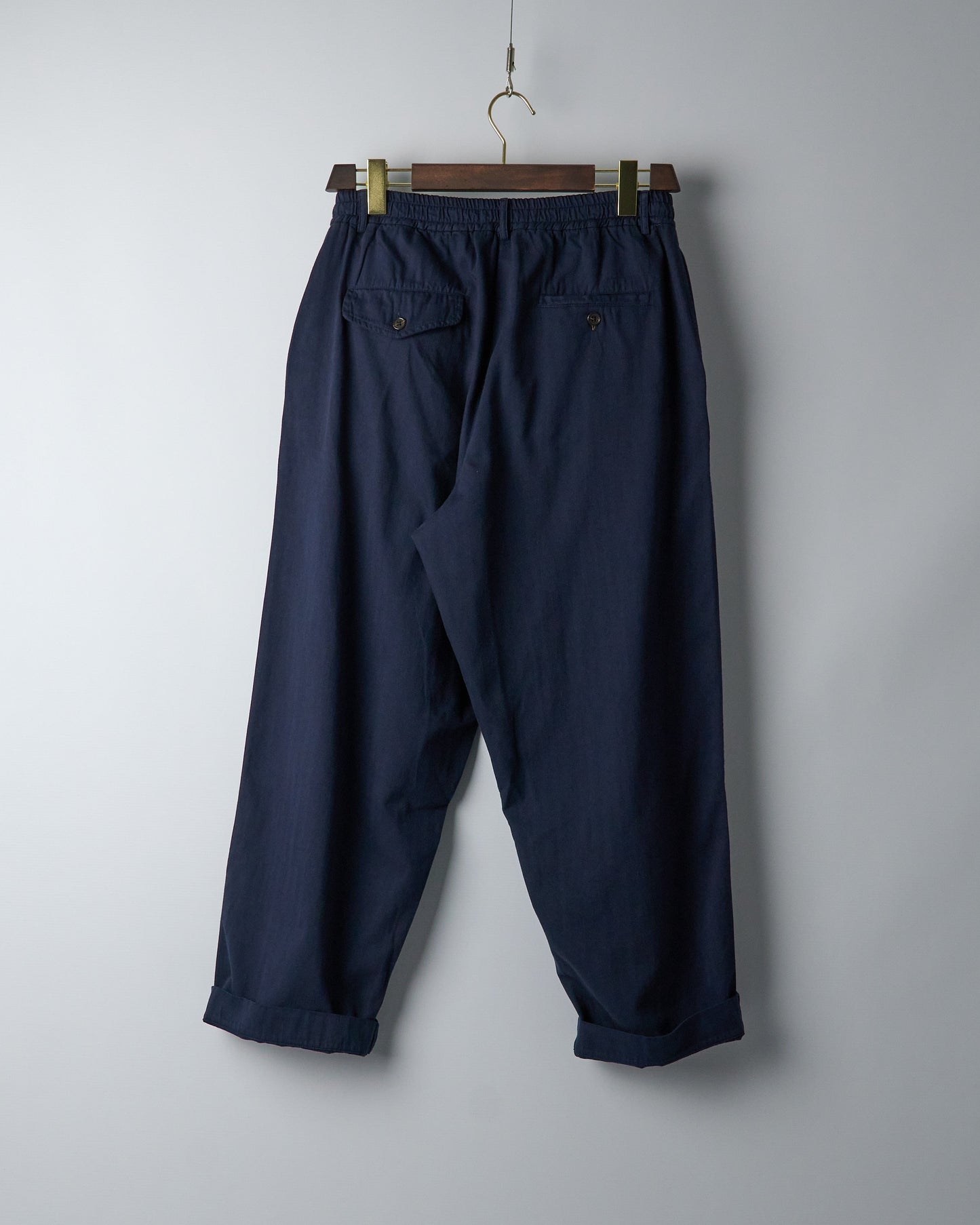 Oxford Pant in Dark Navy Herringbone Cotton