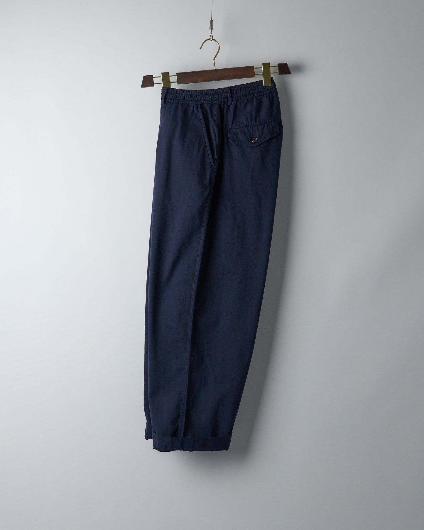 Oxford Pant in Dark Navy Herringbone Cotton