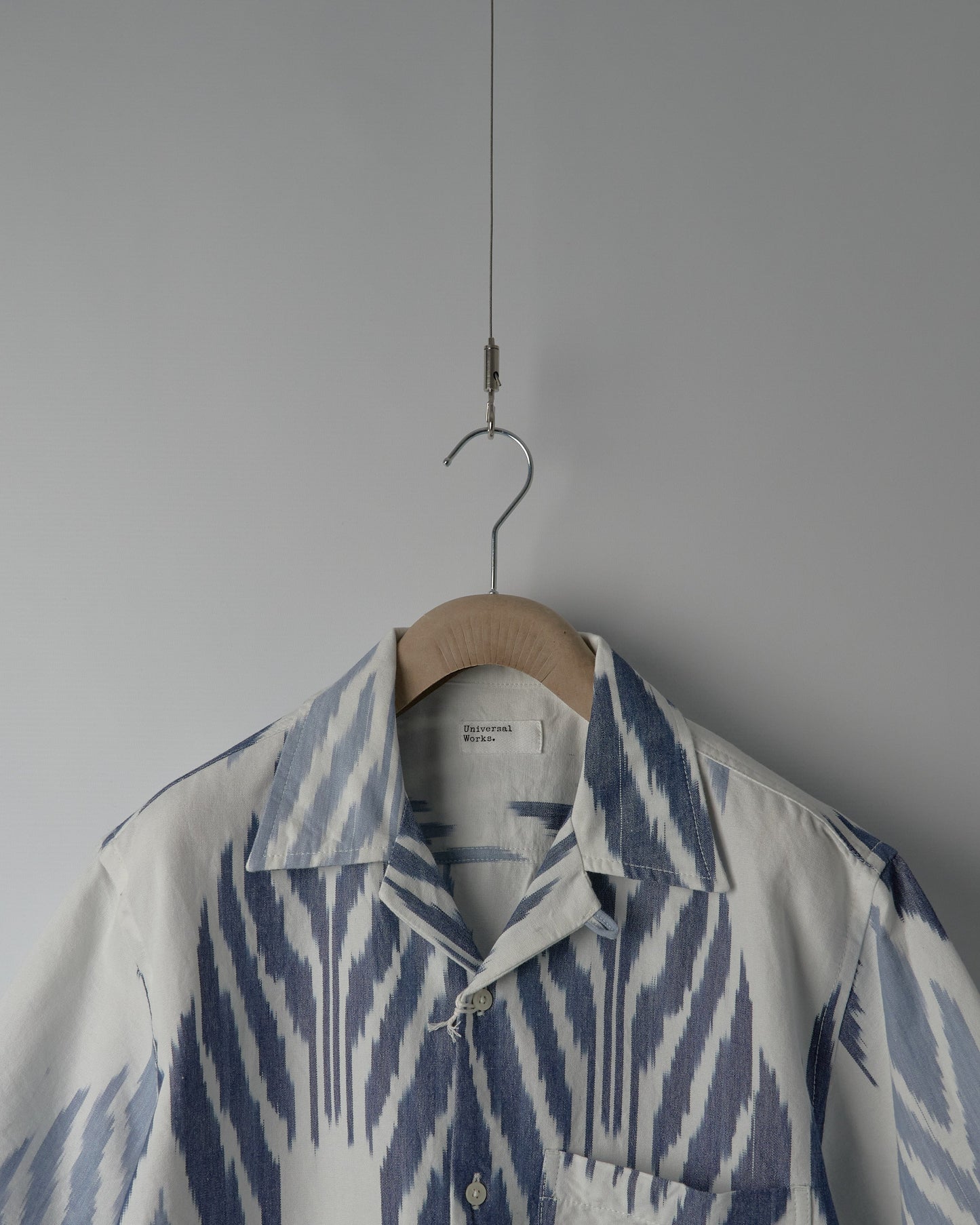 Camp Shirt in Blue Peacock Ikat