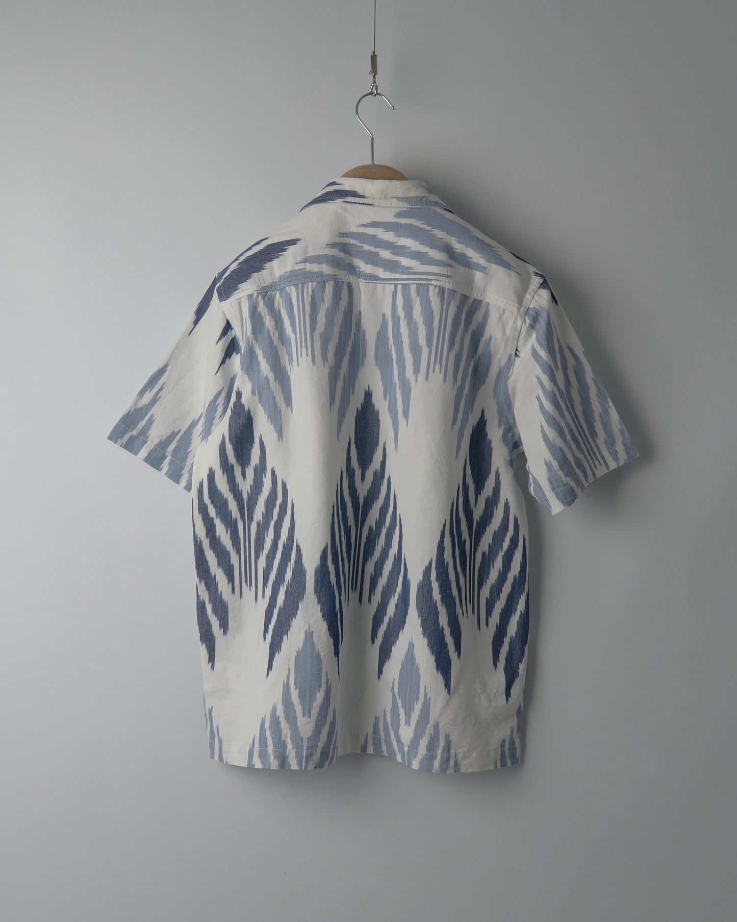 Camp Shirt in Blue Peacock Ikat