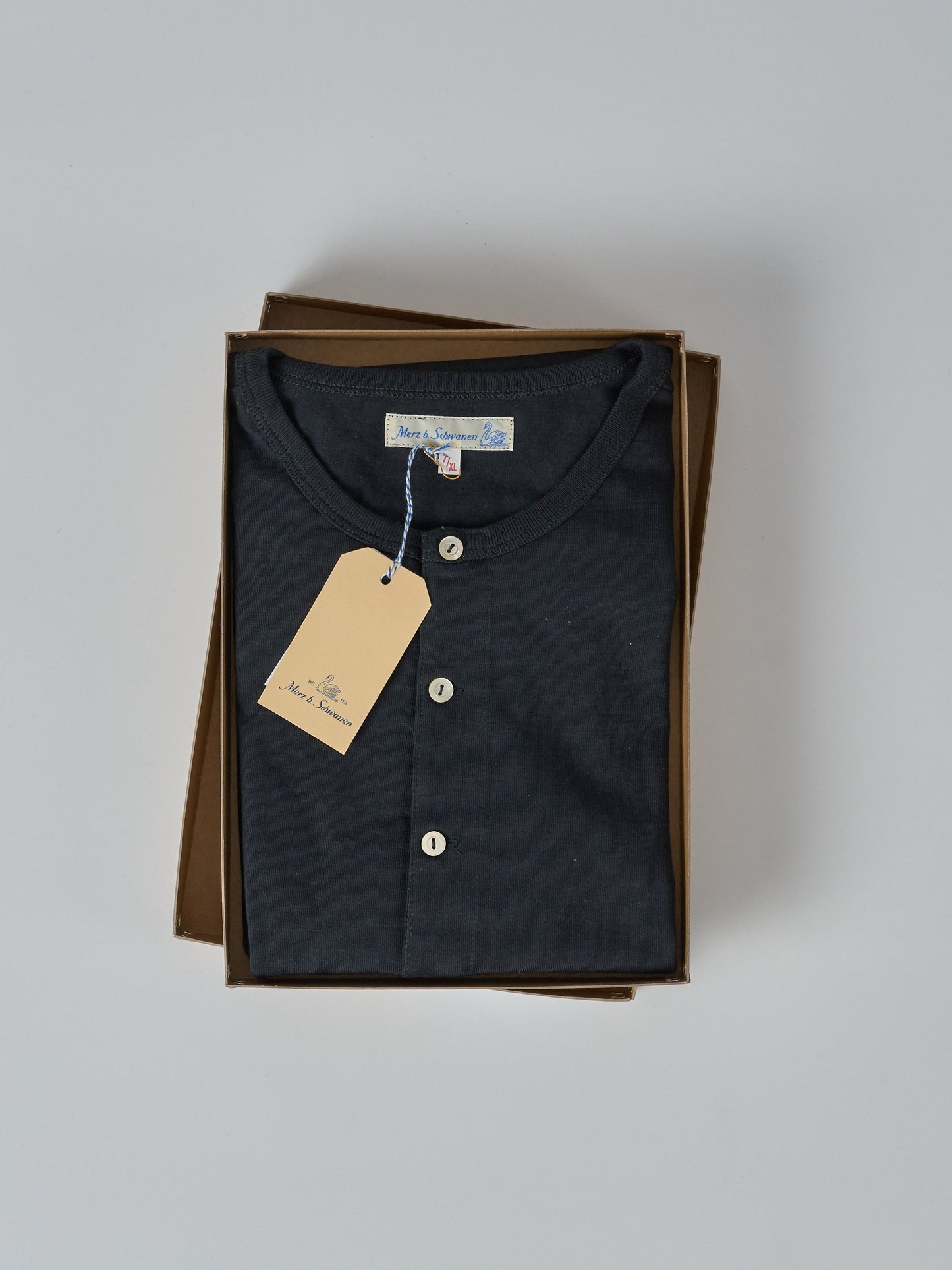 Men's Short Sleeve Loopwheeled Henley - 7.2oz Classic Fit (98 Charcoal)