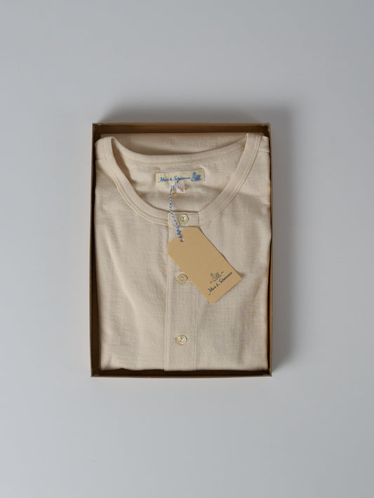 Men's Long Sleeve Loopwheeled Henley - 7.2oz Classic Fit (02 Nature)