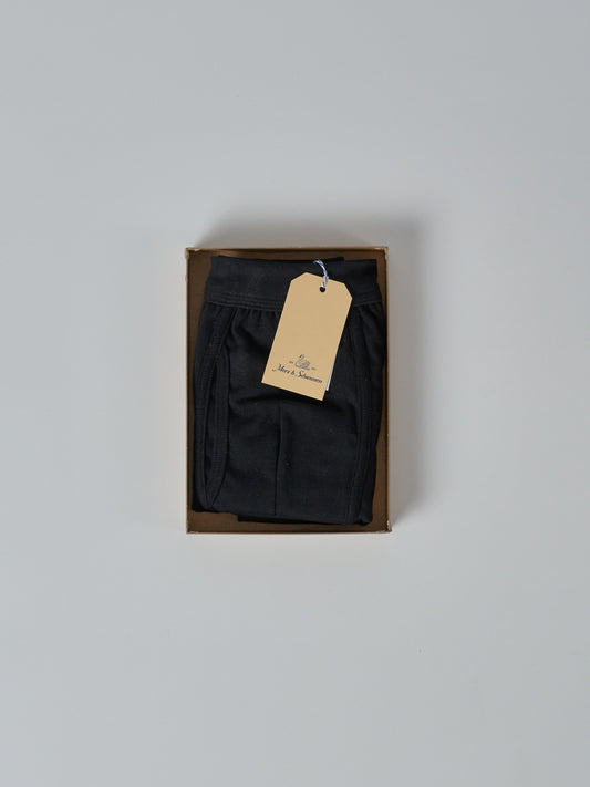 Men's Loopwheeled Boxer Brief - 7.2oz Classic Fit (99 Deep Black)