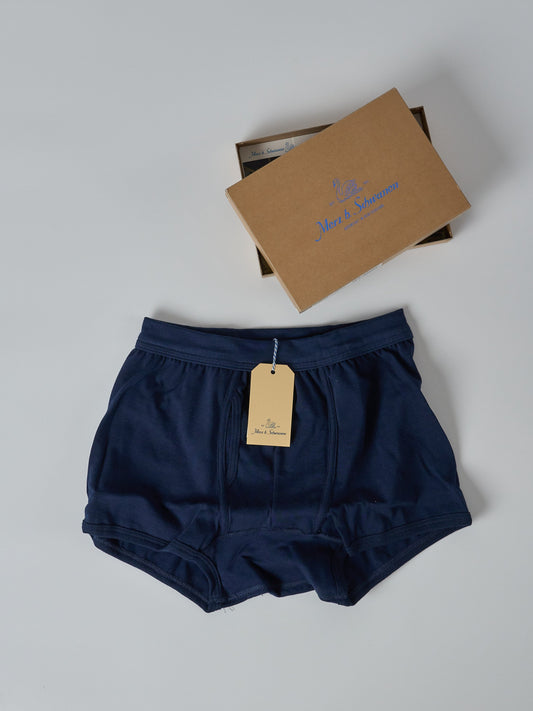 Men's Loopwheeled Boxer Brief - 7.2oz Classic Fit (66 Ink Blue)