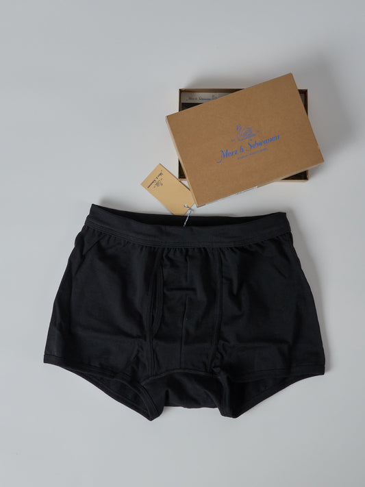 Men's Loopwheeled Boxer Brief - 7.2oz Classic Fit (99 Deep Black)