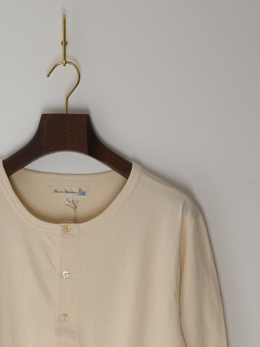 Men's Long Sleeve Loopwheeled Henley - 7.2oz Classic Fit (02 Nature)