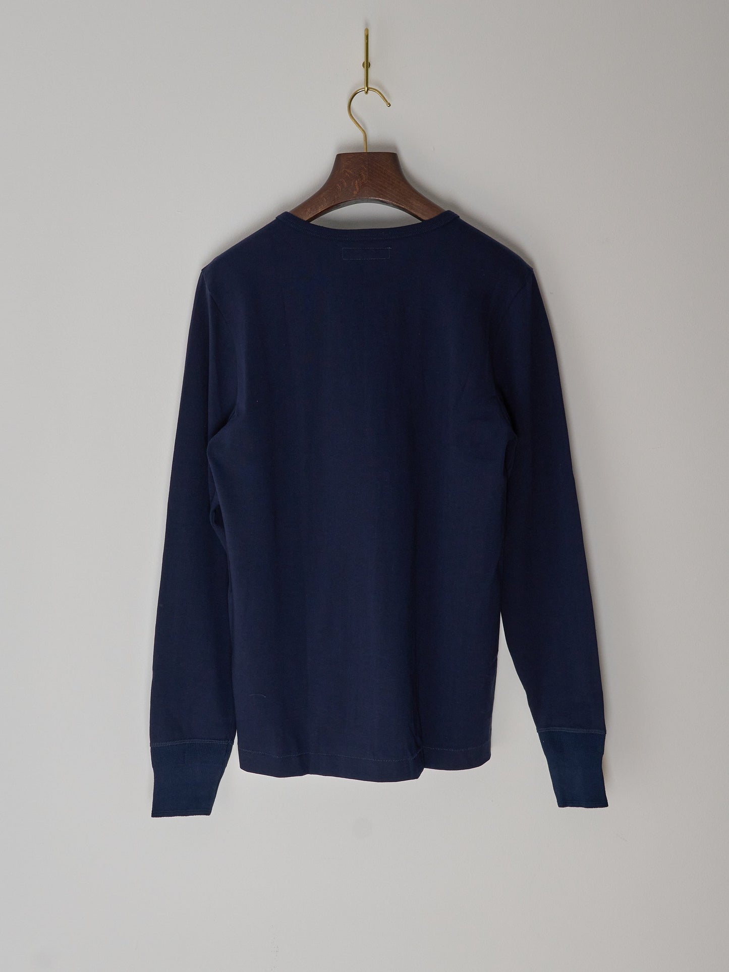 Men's Long Sleeve Loopwheeled Henley - 7.2oz Classic Fit (66 Ink Blue)