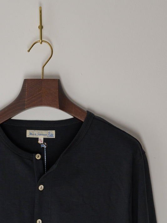 Men's Long Sleeve Loopwheeled Henley - 7.2oz Classic Fit (98 Charcoal)