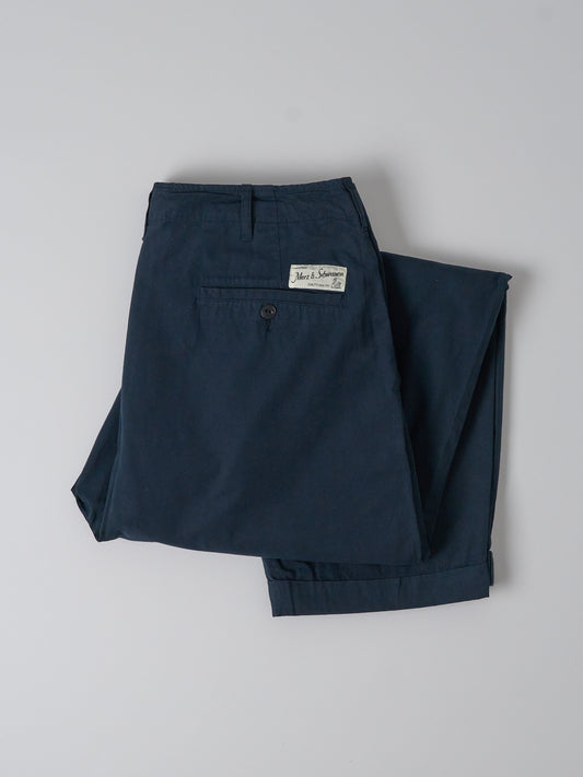Unisex Pleated Front Pants - Relaxed Fit (51 Dark Navy)