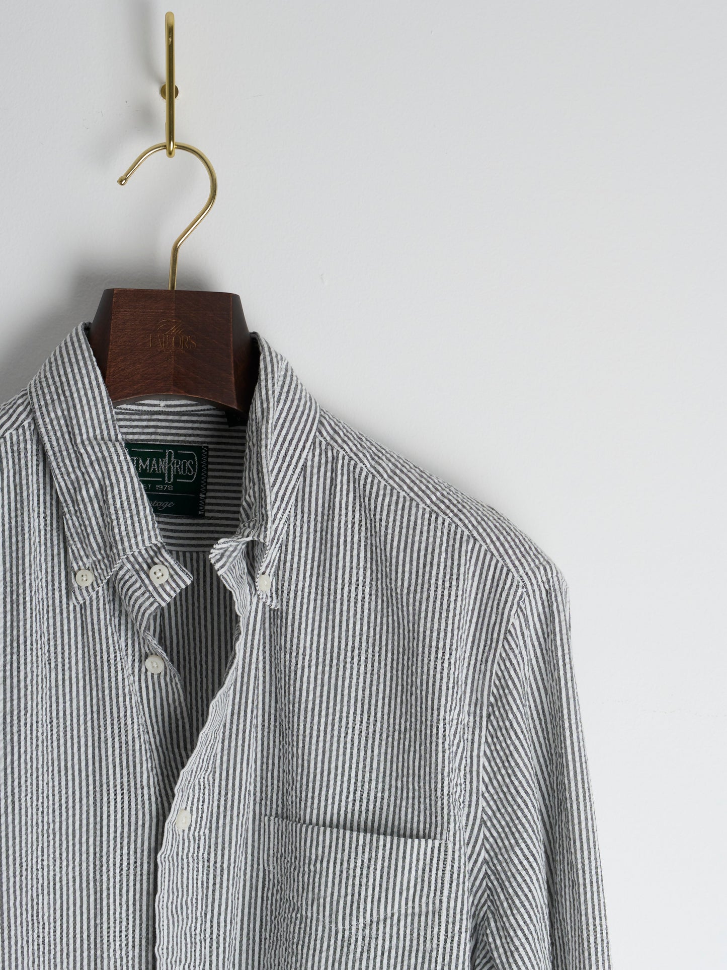 Charcoal Yarn-Dyed Seersucker