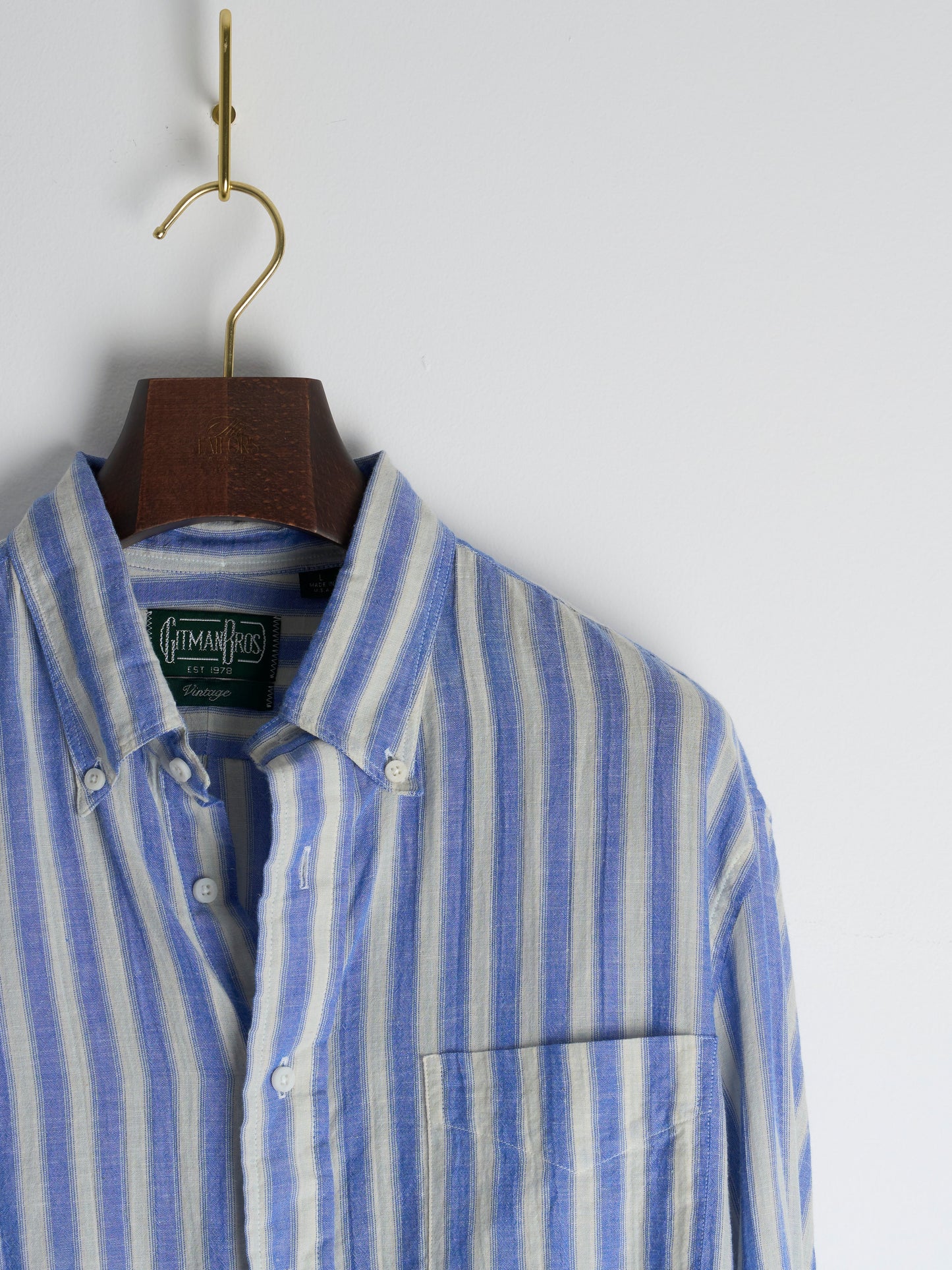 Blue Cotton/Ramie Cabana Stripe