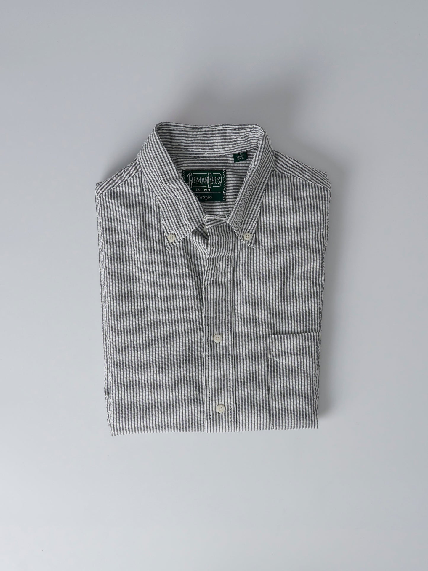 Charcoal Yarn-Dyed Seersucker