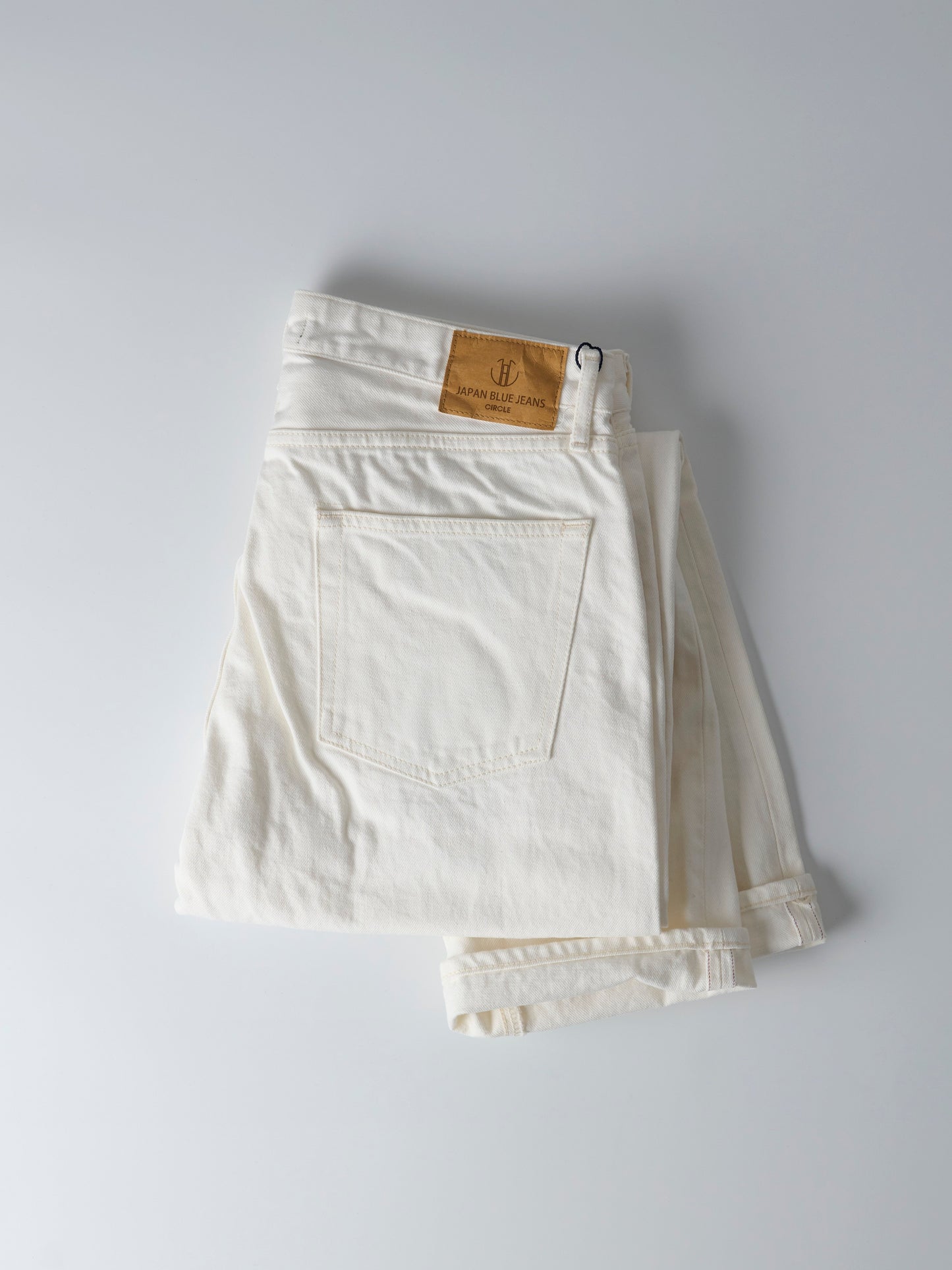 13.5oz White Classic Straight Selvedge Jeans - WHITE