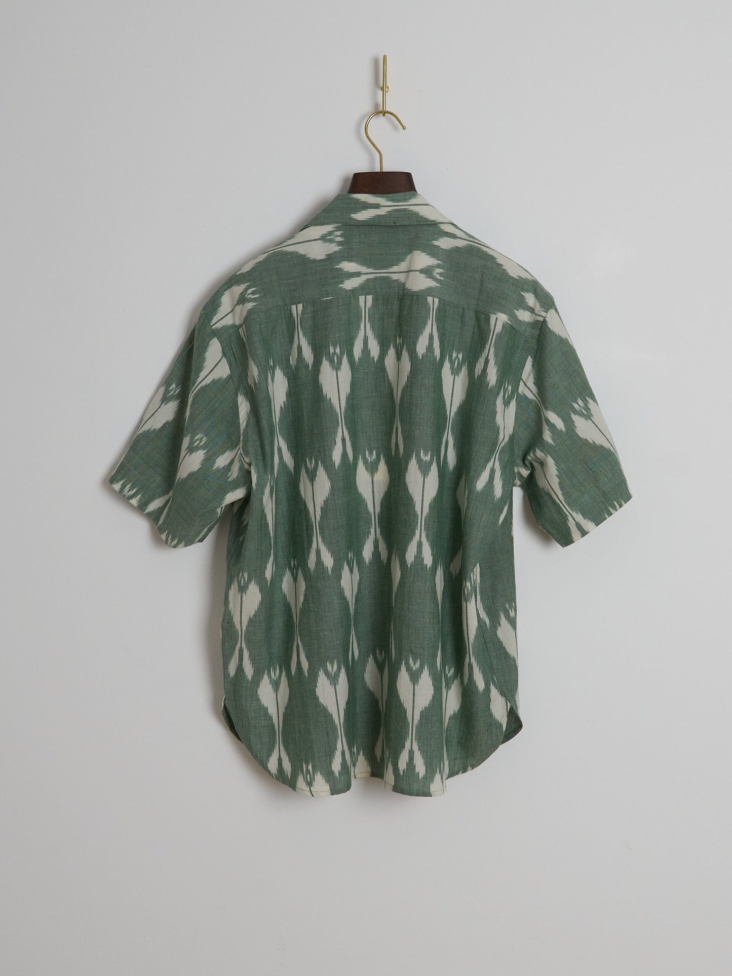 Ronen Oversized Camp Collar Shirt - Indigo Ikat