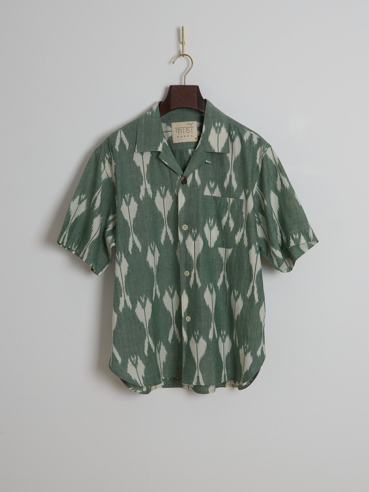 Ronen Oversized Camp Collar Shirt - Indigo Ikat